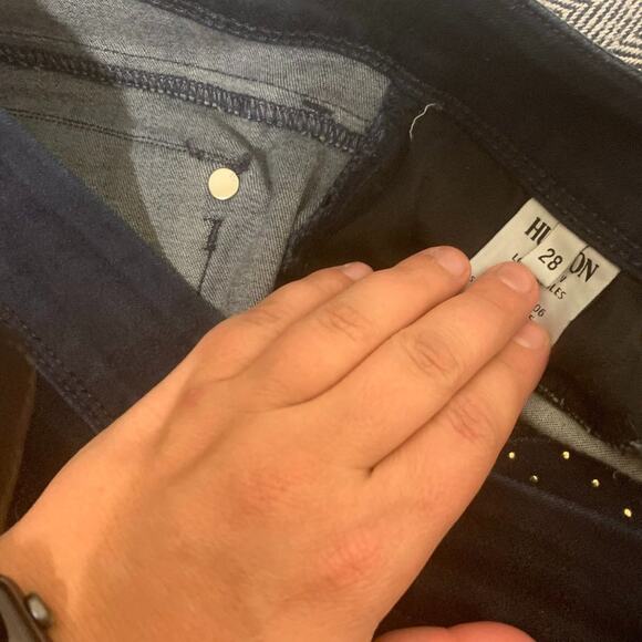 Hudson - Cuffed Jeans with Gold Polka Dots - Picture 6 of 8